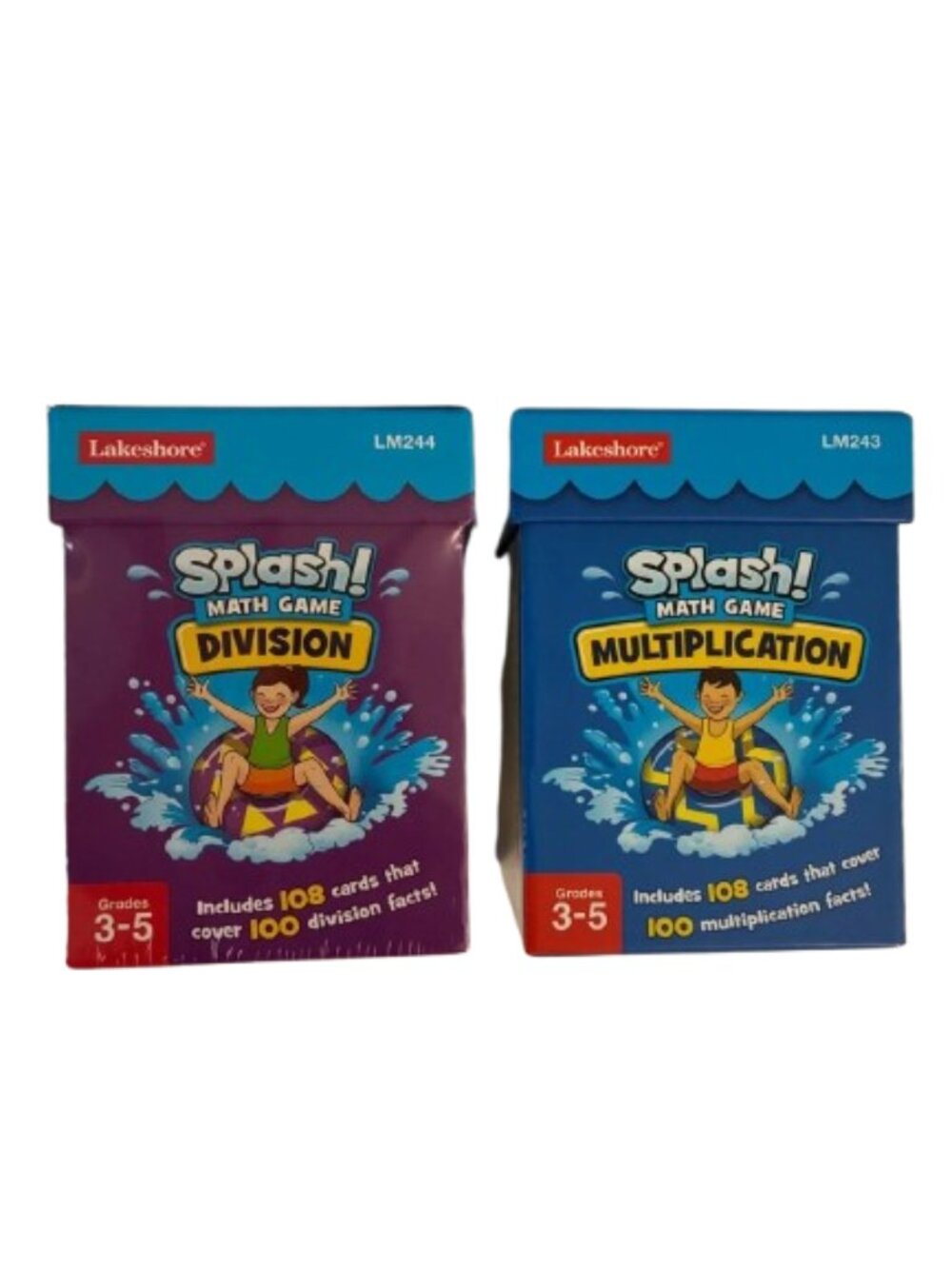 Splash! Math Game Multiplication & Division for kids learning two packs together